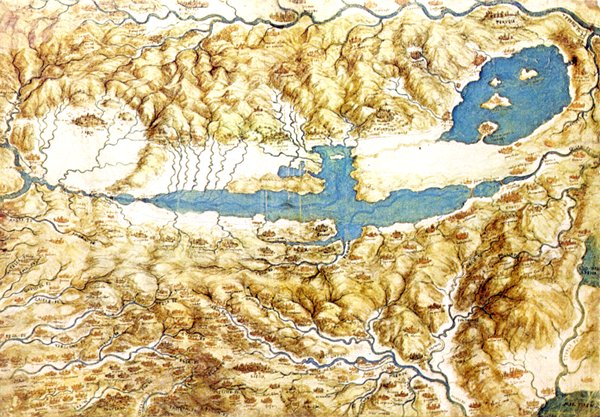 Mappa aerea ValdiChiana Leonardo Da Vinci